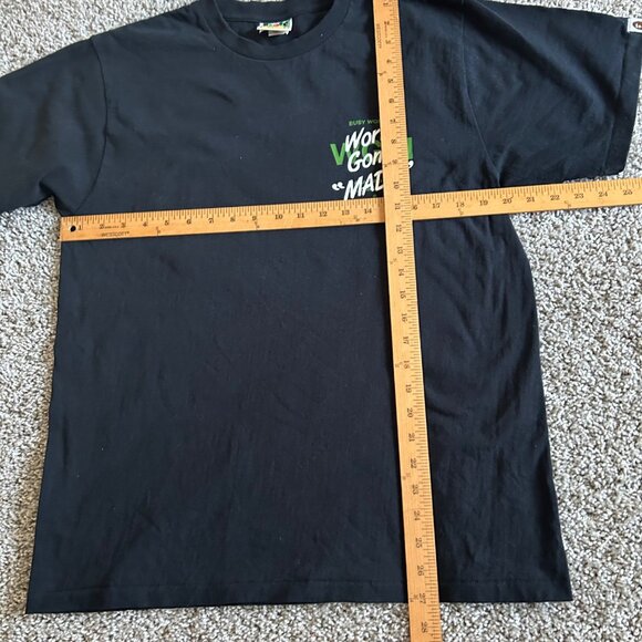 BAPE Mens Sz L Bathing Ape WGM "World Gone Mad" Black Graphic T-Shirt - Picture 7 of 9